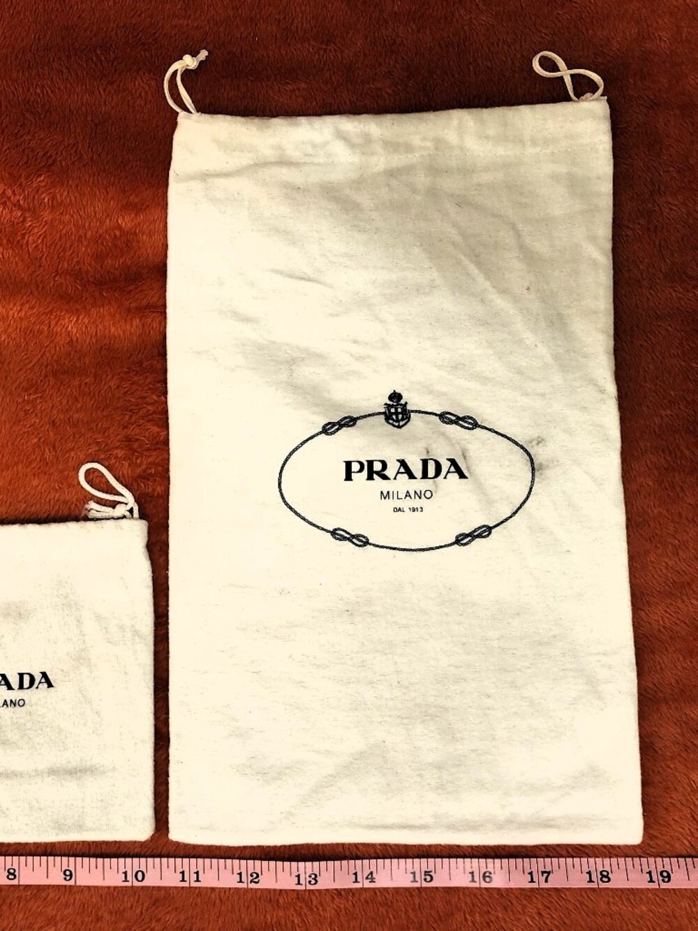 PRADA Authentic Vintage Multi-Size Dust Bag Collection - Lot of 3